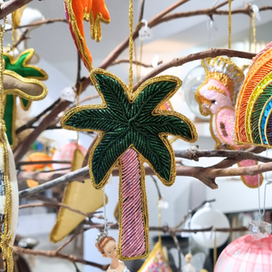 Palm Sparkle and Sequins Christmas Tree Ornament