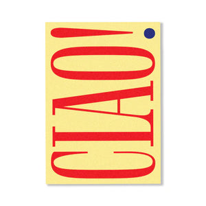 Eco-Friendly "Ciao" Greeting Card - A5 Fold to A6