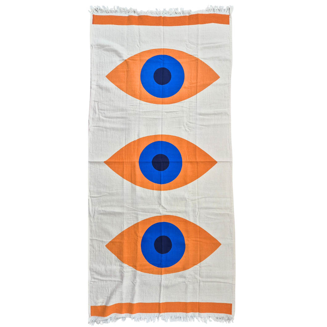 Turkish Evil Eye Towel | Terracotta