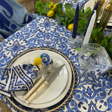 Dolce Blue | Block Print Tablecloth