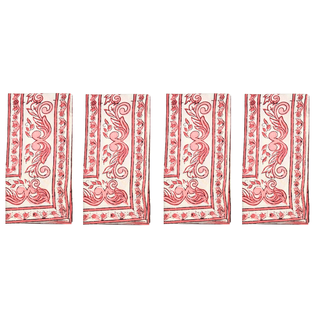 Dolce Pink | Block Print Serviettes