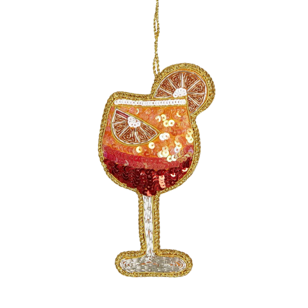 Cocktail Sparkle and Sequins Christmas Tree Ornament