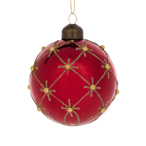 Michael's Red Embelished Bauble