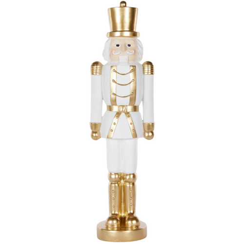 Mr. Nutcracker in White Christmas Ornament