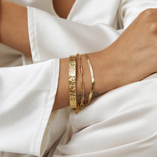 Sylvia Gold Snake Bracelet, closeup