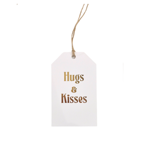 Hugs and Kisses Gift Tag | Gold Foil