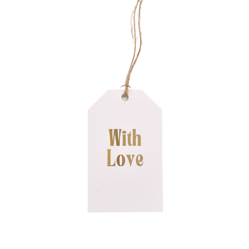 With Love | Gold Foil Gift Tag