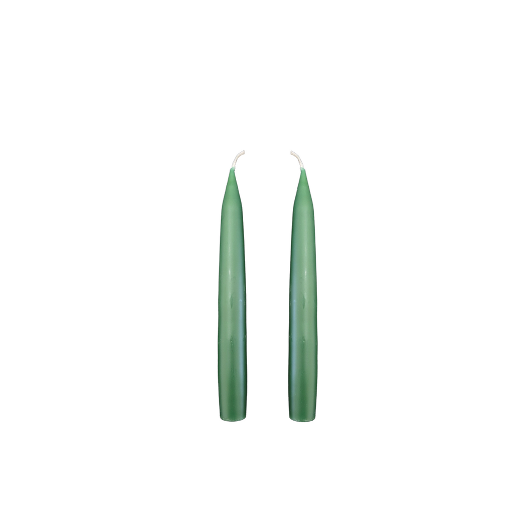 Moniek Dripless Taper Candles | Pine Green — 20cm × 2.2cm⌀