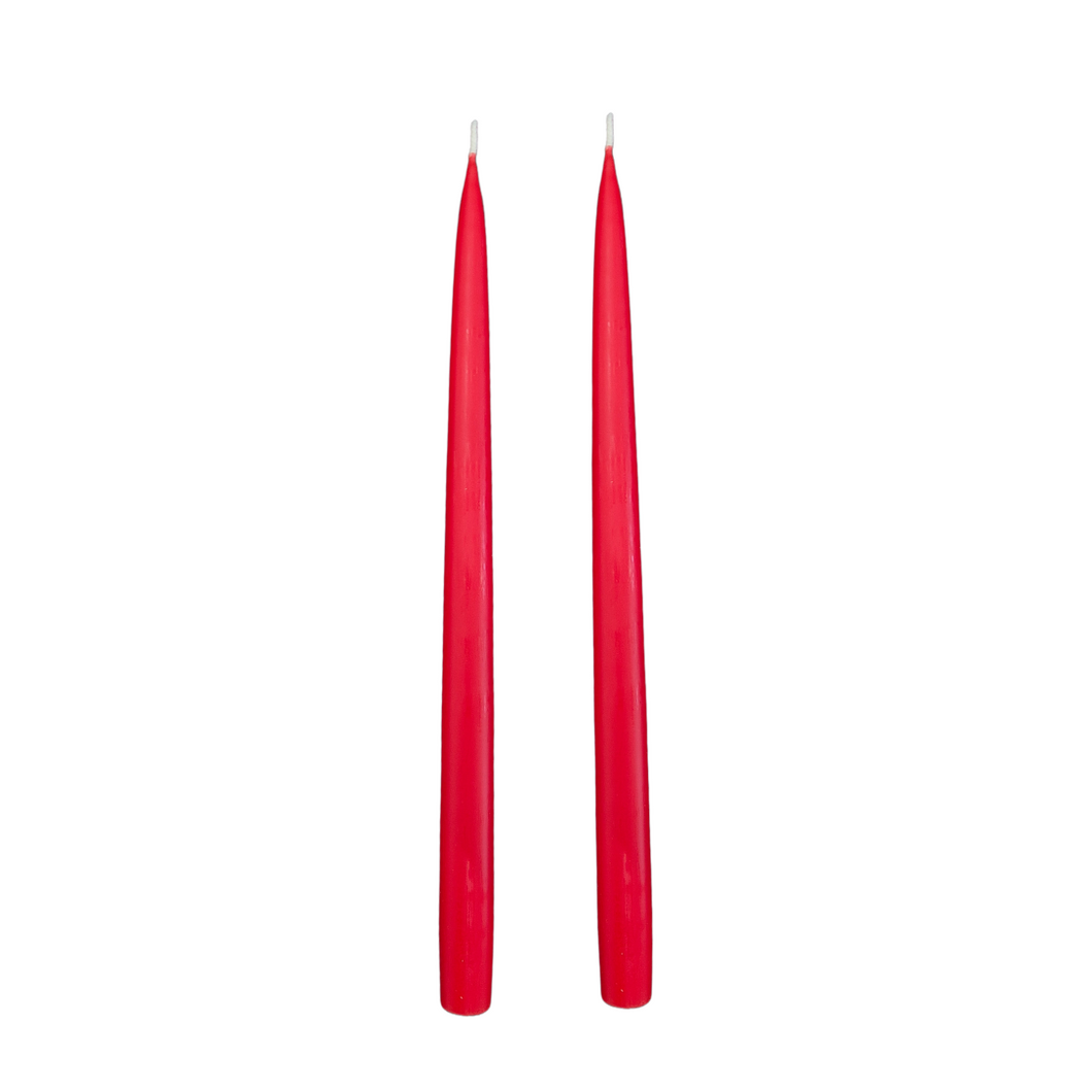 Jacques Dripless Taper Candles | Red — 35cm × 2.2cm⌀