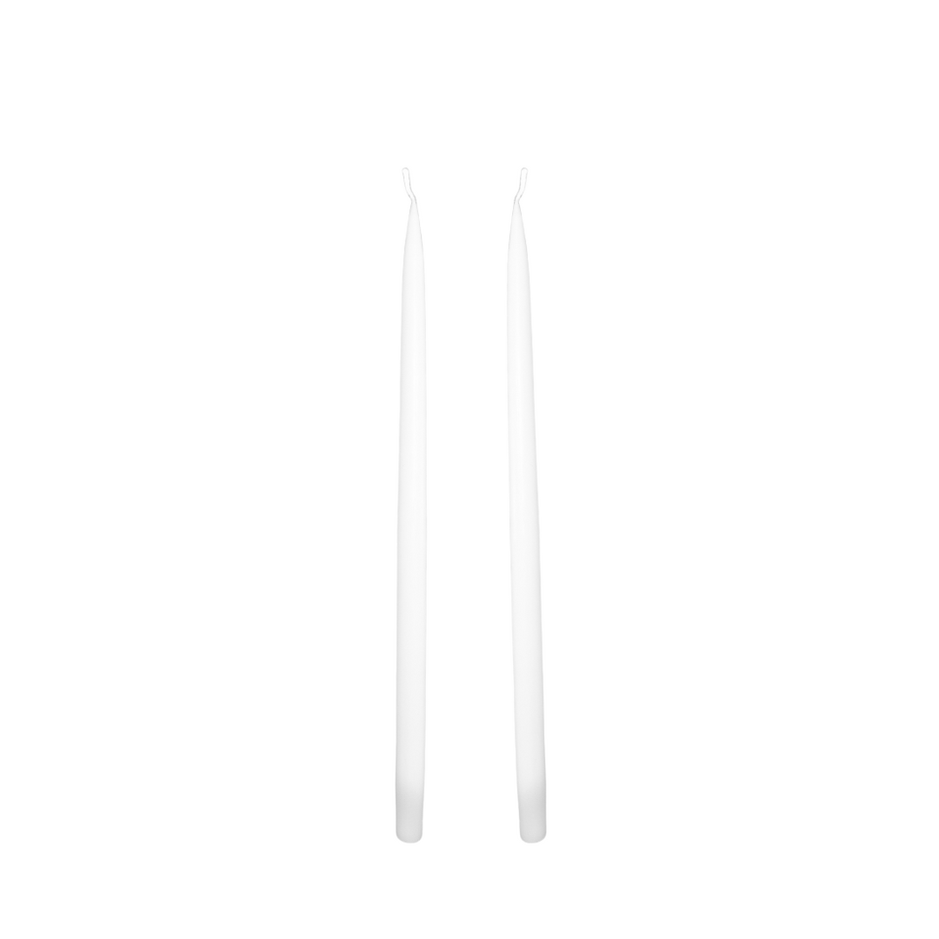 Louis Dripless Taper Candles | White — 28 cm × 1.3 cm⌀