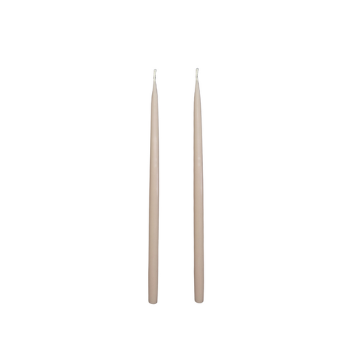 Louis Dripless Taper Candles | Shroom Beige — 28 cm × 1.3 cm⌀