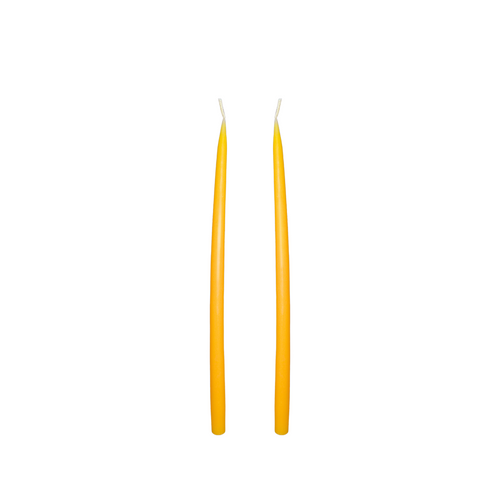 Louis Dripless Taper Candles | Bright Yellow — 28 cm × 1.3 cm⌀