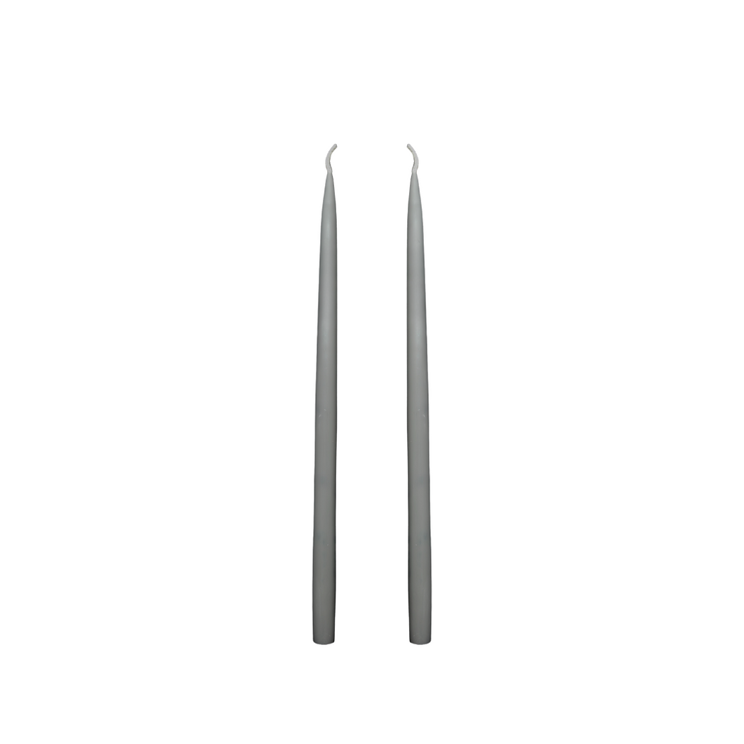 Louis Dripless Taper Candles | Dark Grey — 28 cm × 1.3 cm⌀