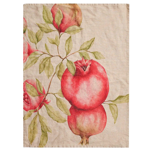 Italian Linen Tea Towel | Pomegranate