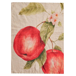 Italian Linen Tea Towel | Apple