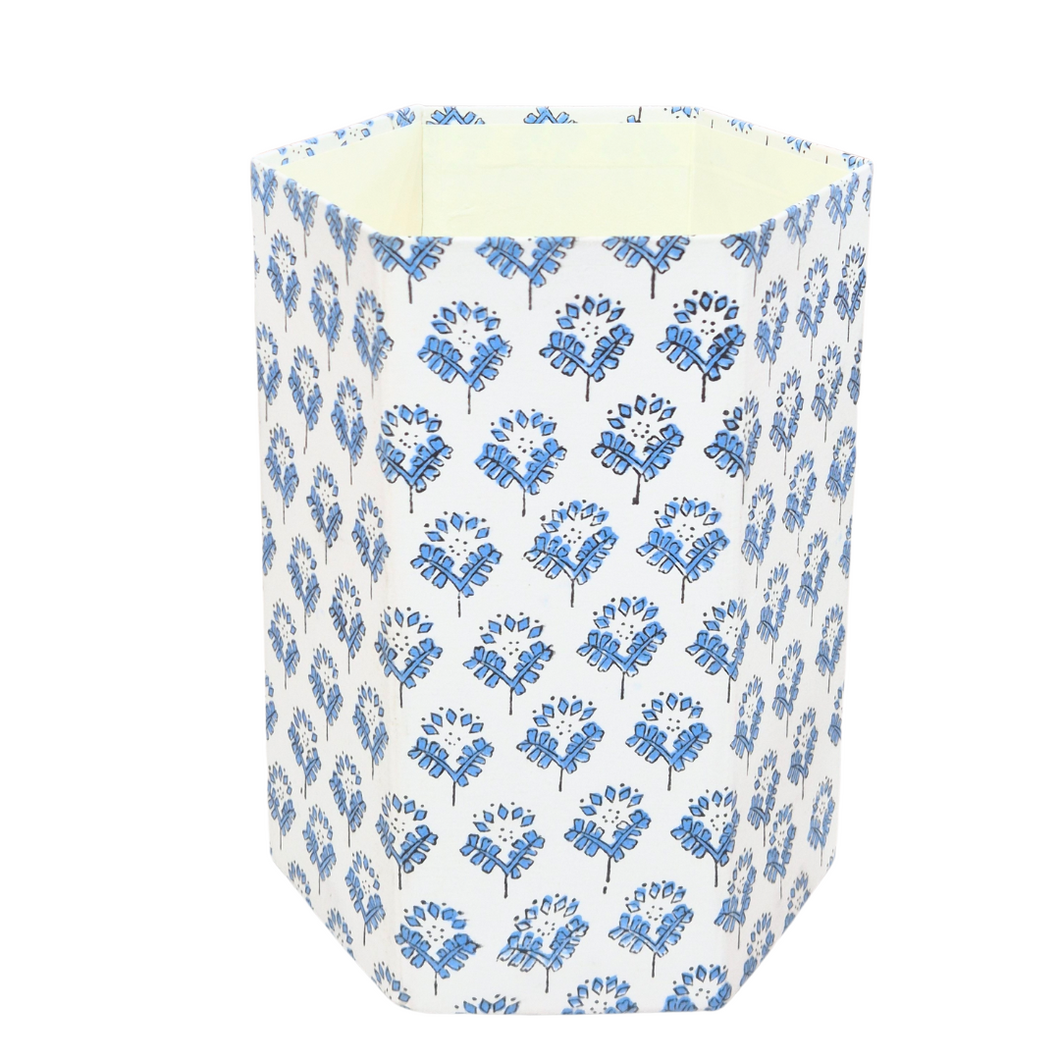 Block-Printed Collapsible Bin | La Trinidad