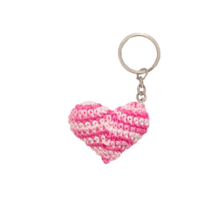 CICCI Pink | Crocheted Heart Keyring