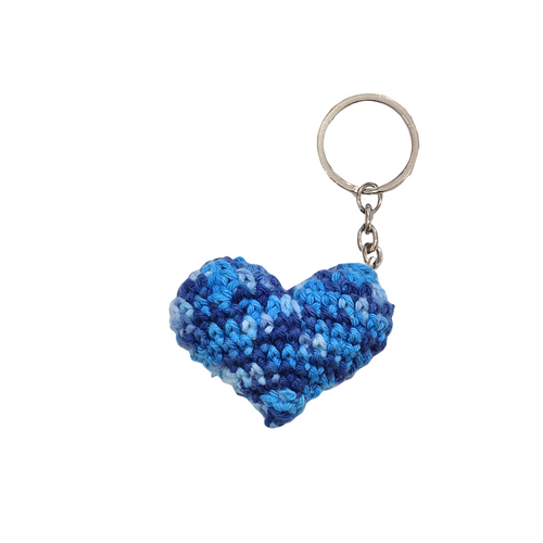 CICCI Blue | Crocheted Heart Keyring