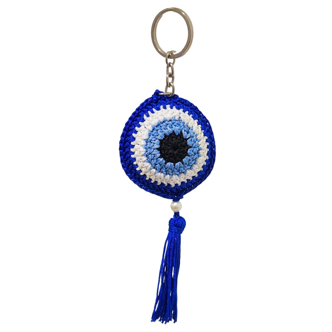 Evil Eye Keychain | Blue w/ Tassle