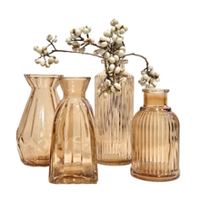 Akira Glass Bud Vase | Amber Brown