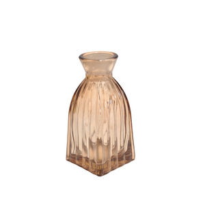 Emi Glass Bud Vase | Amber Brown