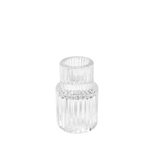 Clear Glass Ribbed Candle Holder | Tube