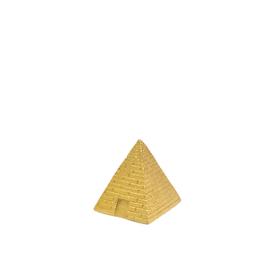 Gold Resin Pyramid Sculpture | Small