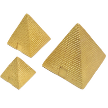 Gold Resin Pyramid Sculpture | Large