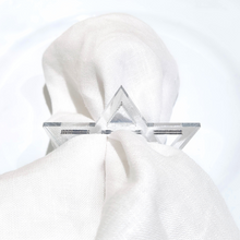 Mirrored Acrylic Napkin Ring | Silver Magen David