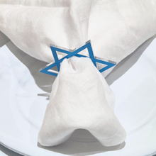 Mirrored Acrylic Napkin Ring | Silver Magen David