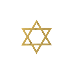 Mirrored Acrylic Napkin Ring | Gold Magen David