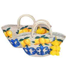 Goddess of Pleasure - Lemon Woven Palm Beach Bag