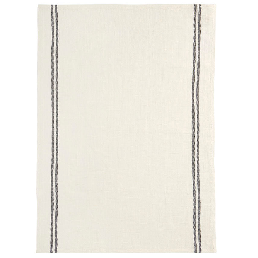 Country Tea Towel - White/Black